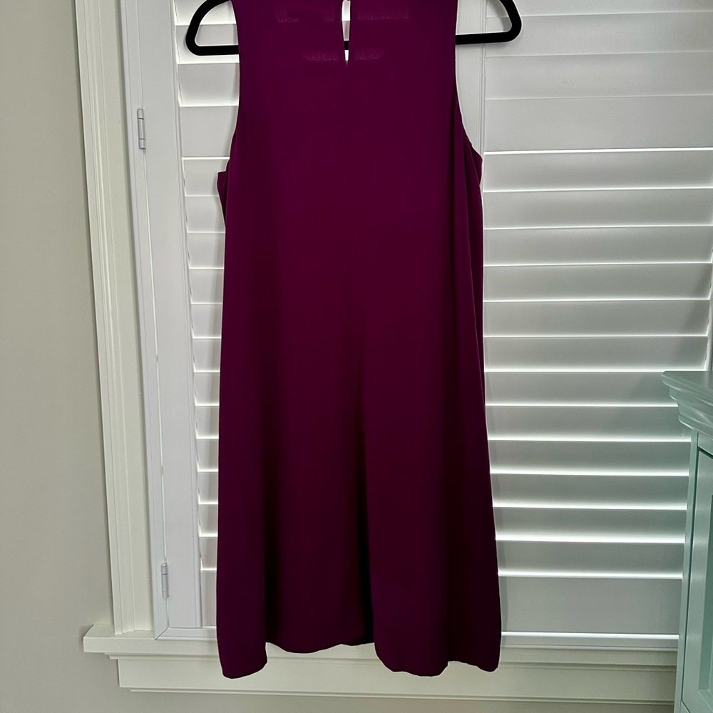 Eileen Fisher Petite Silk Sleeveless Dress in Magenta/Purple